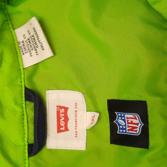 Levis Seattle Seahawks 100% Cotton Shirt Jacket - Picture 3 of 6